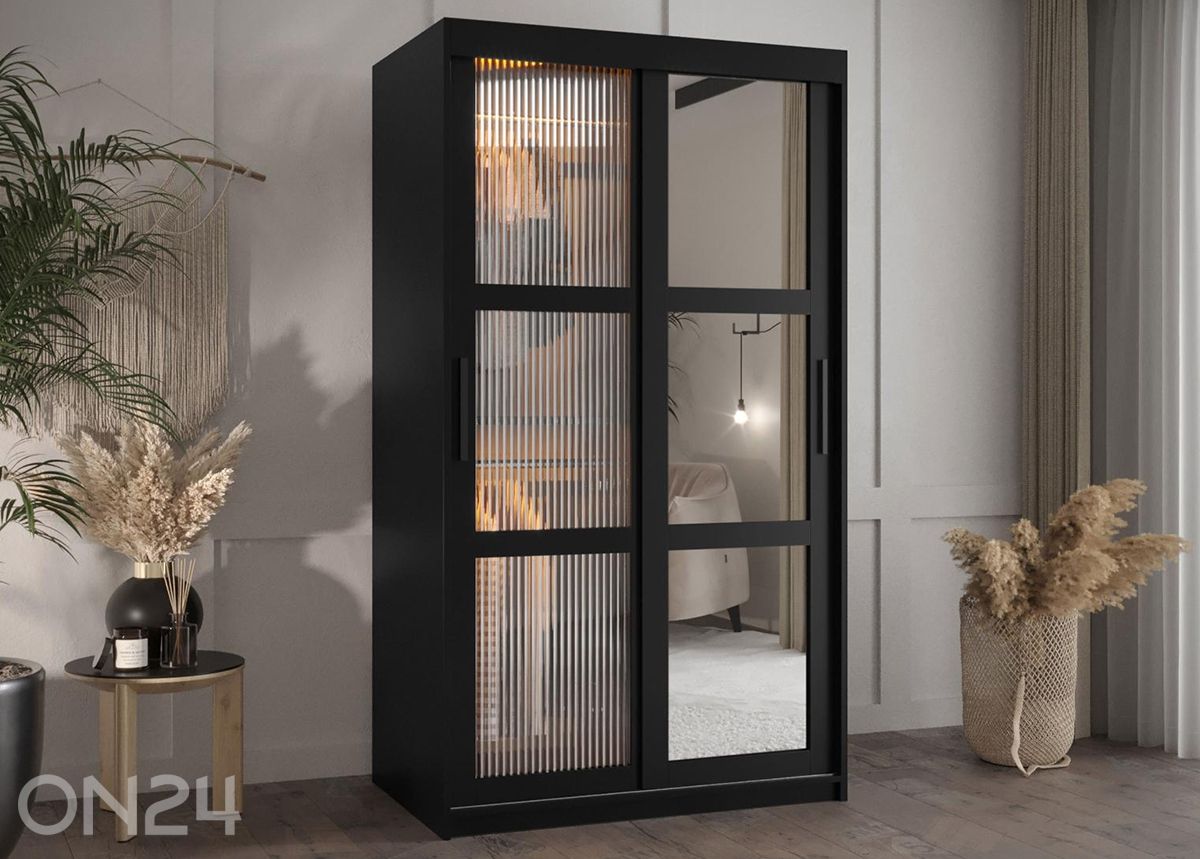 Riidekapp Flutes 100 cm + LED suurendatud