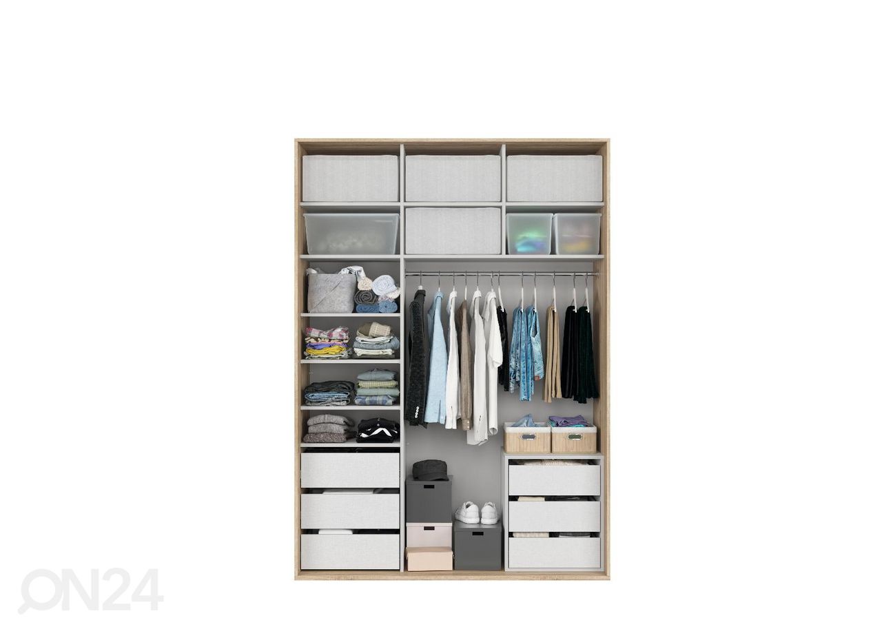Riidekapp Franziska 170 cm suurendatud