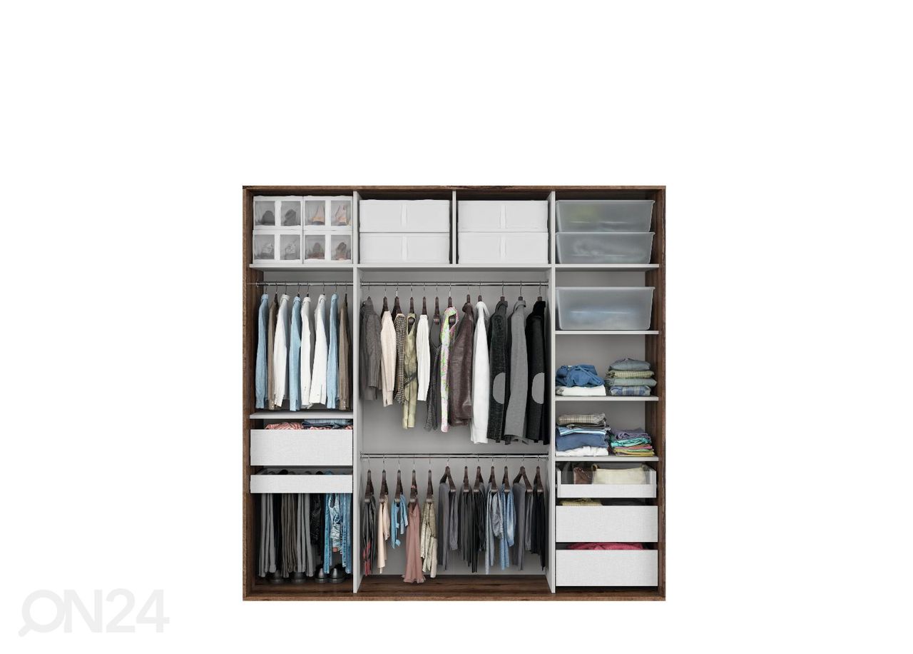 Riidekapp Franziska 220 cm suurendatud