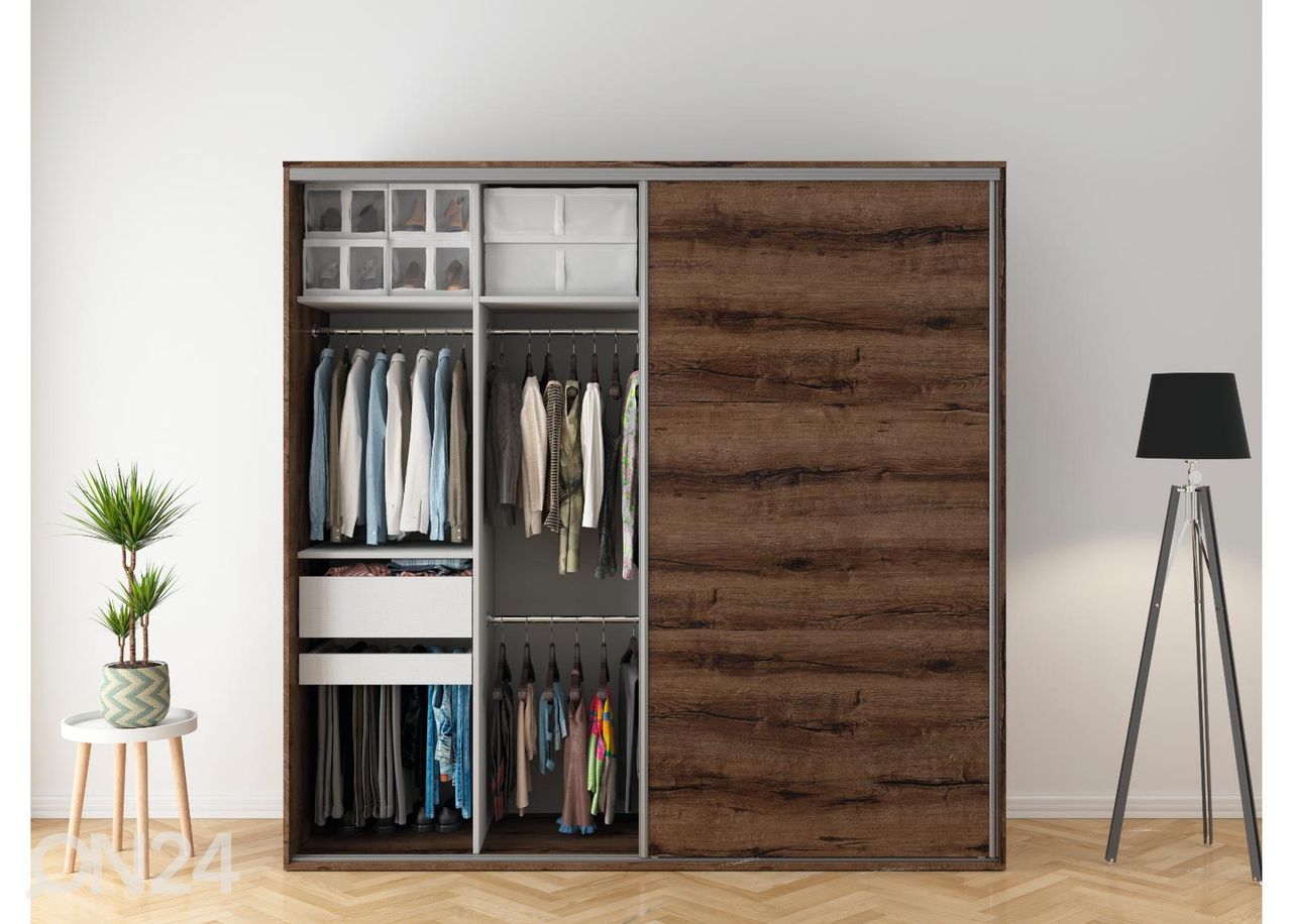 Riidekapp Franziska 220 cm suurendatud