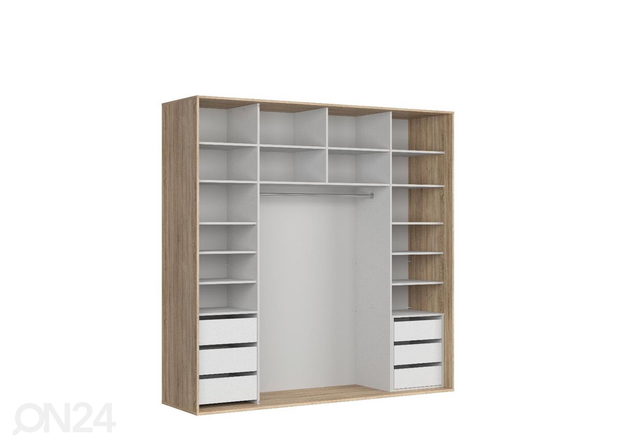 Riidekapp Franziska 240 cm suurendatud
