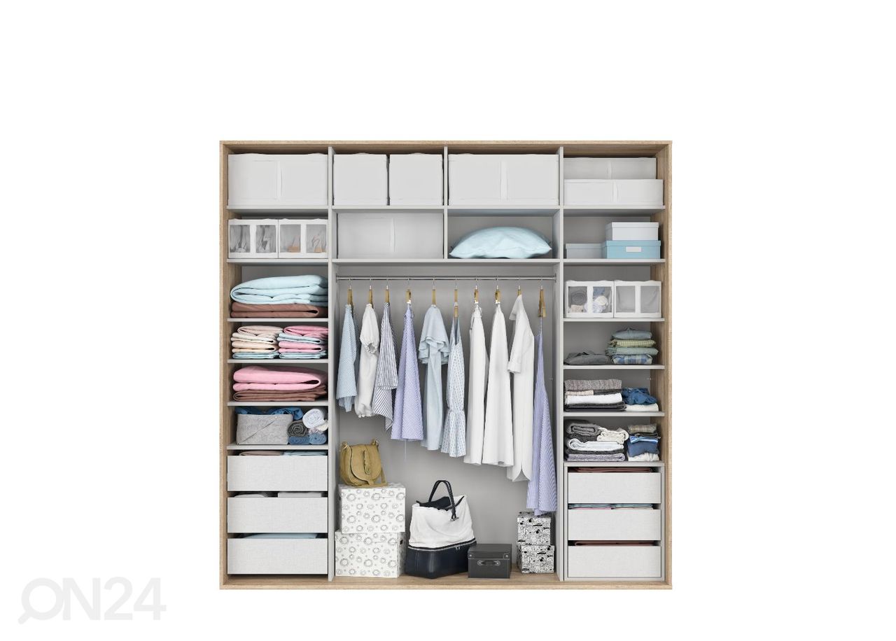 Riidekapp Franziska 240 cm suurendatud