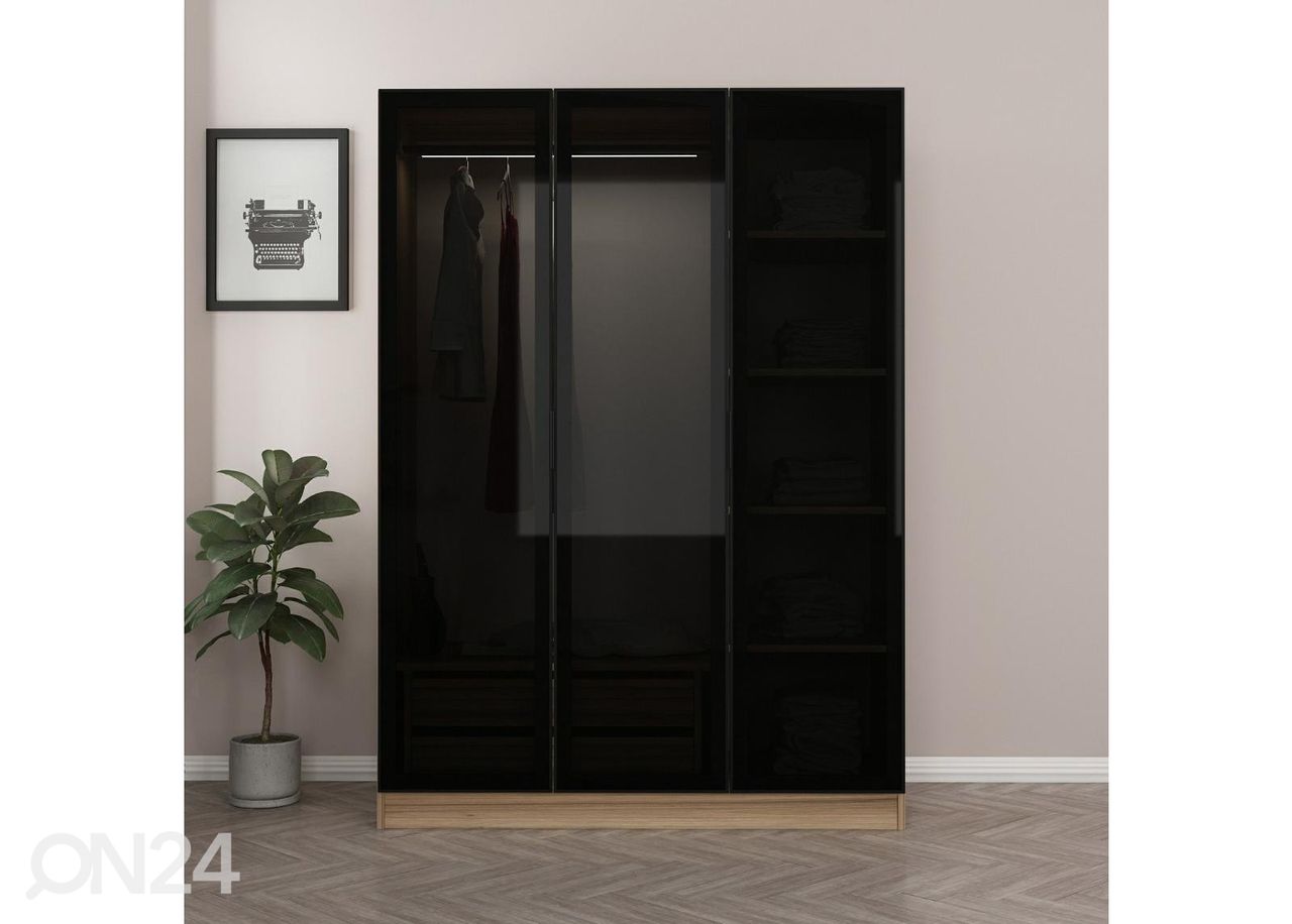 Riidekapp Glass 135 cm suurendatud