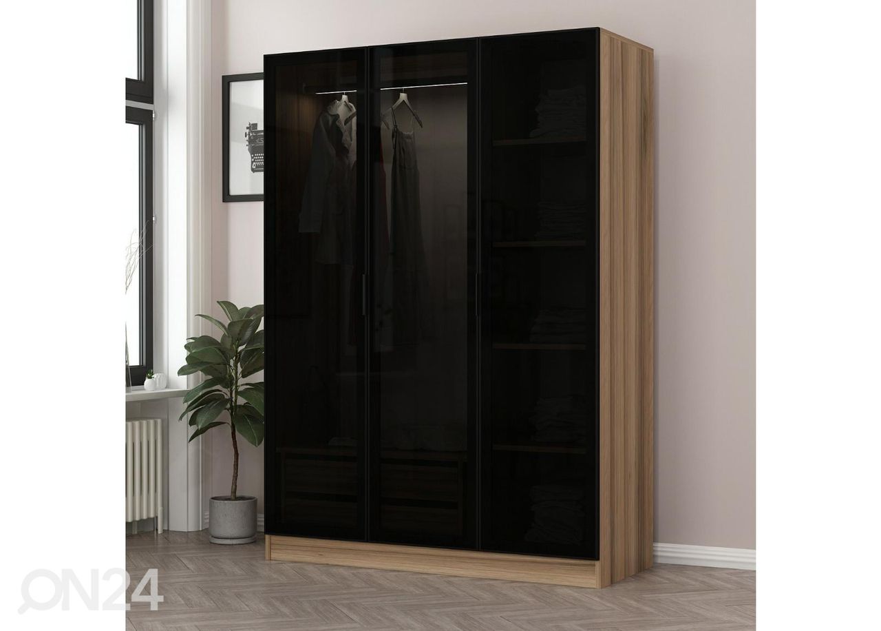 Riidekapp Glass 135 cm suurendatud