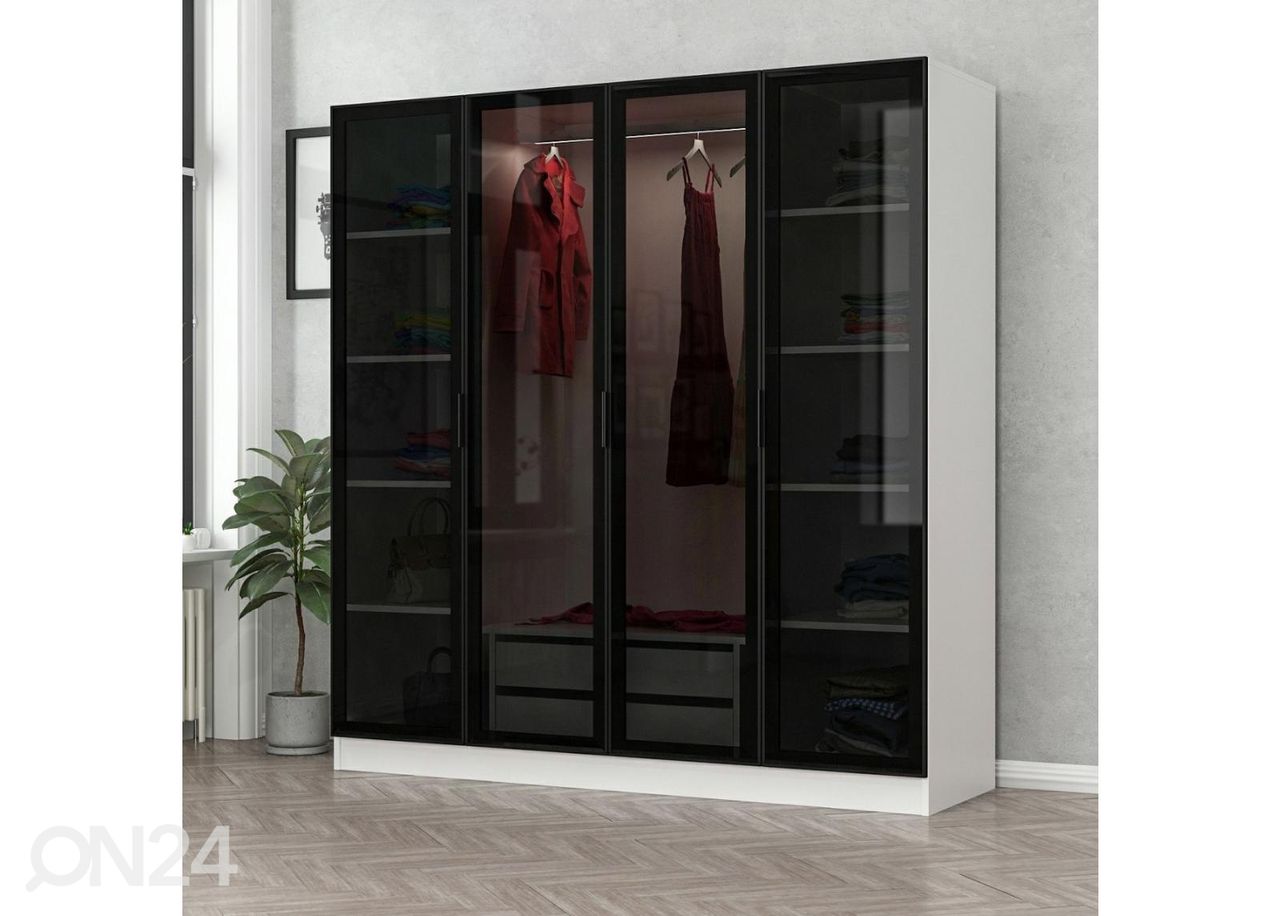 Riidekapp Glass 180 cm suurendatud