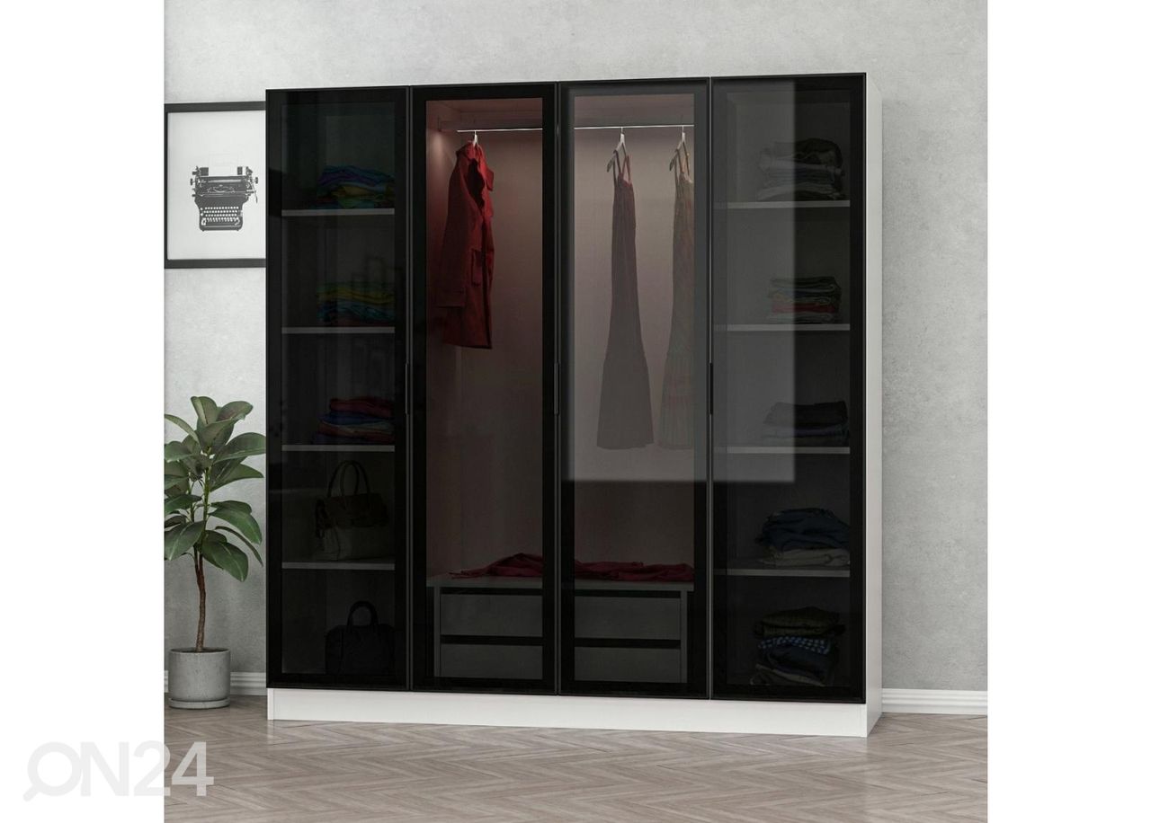 Riidekapp Glass 180 cm suurendatud