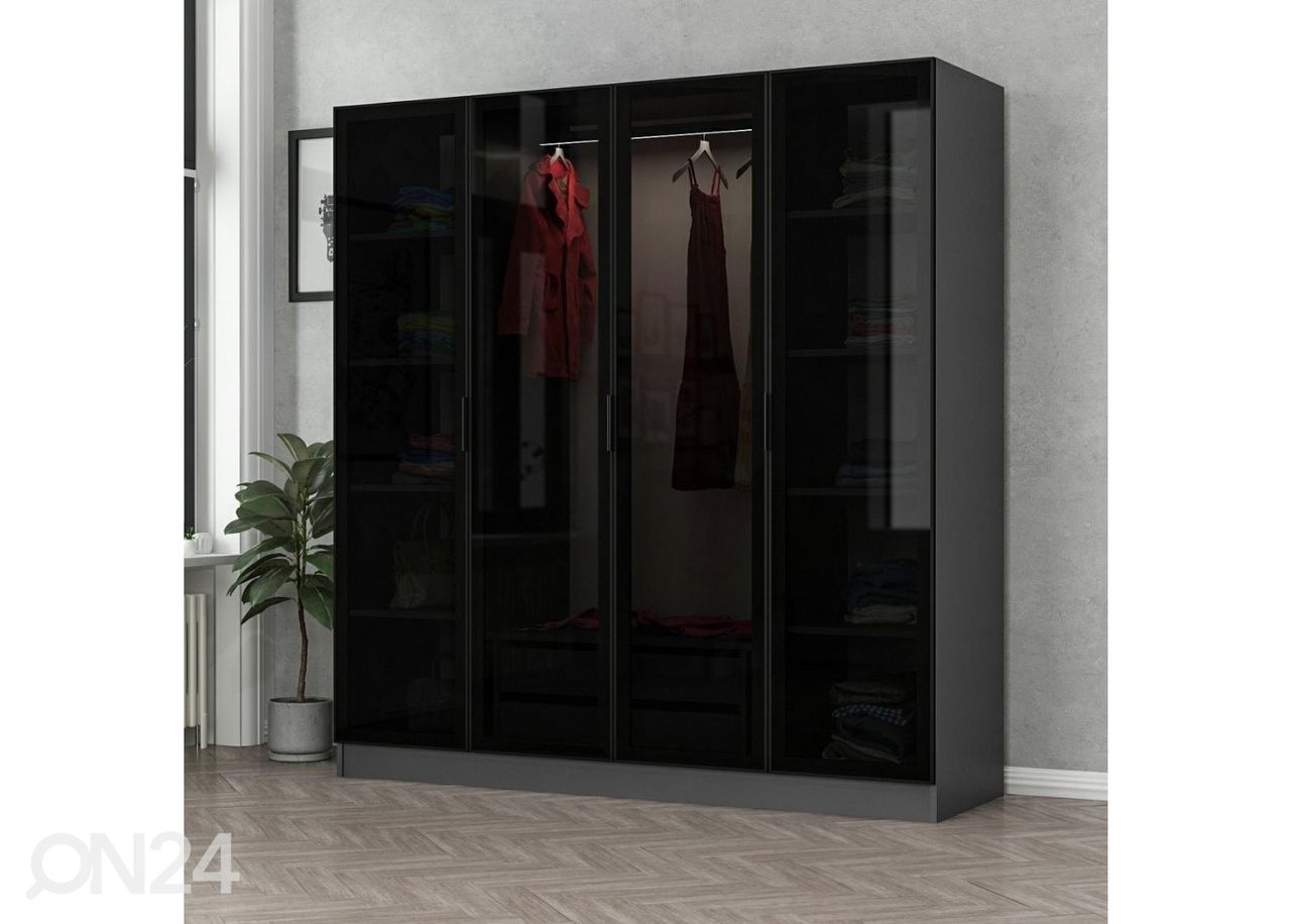 Riidekapp Glass 180 cm suurendatud
