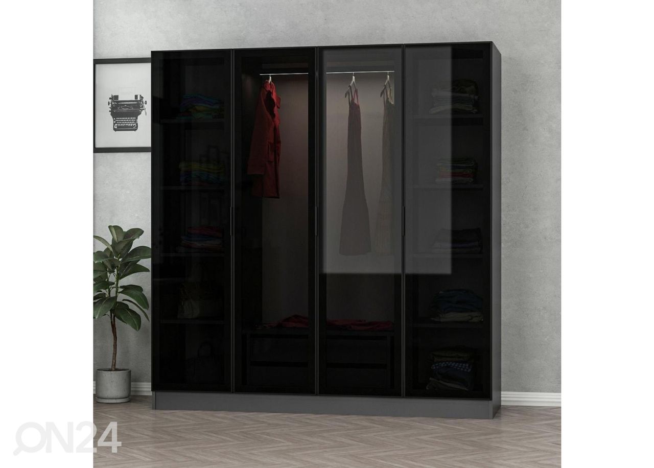 Riidekapp Glass 180 cm suurendatud