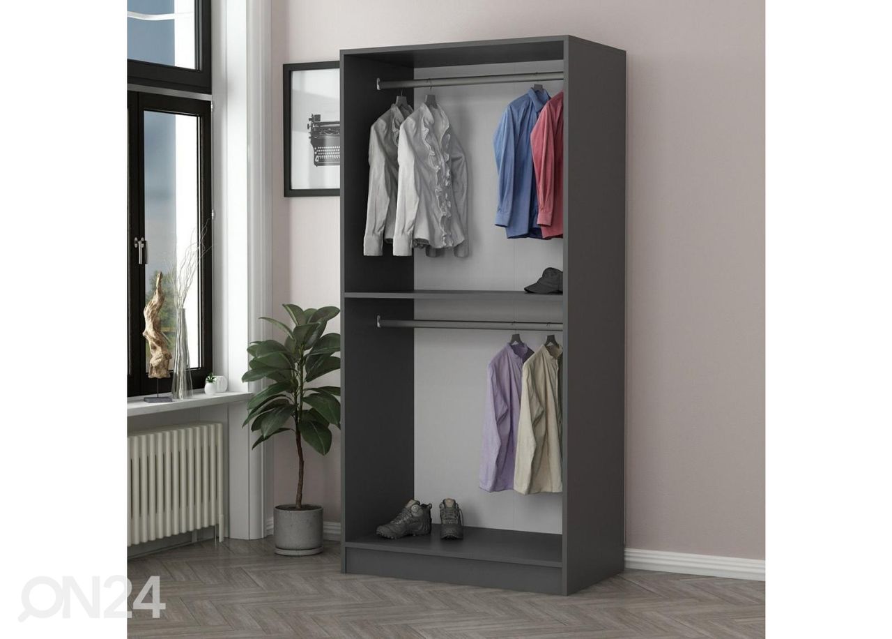 Riidekapp Glass 90 cm suurendatud