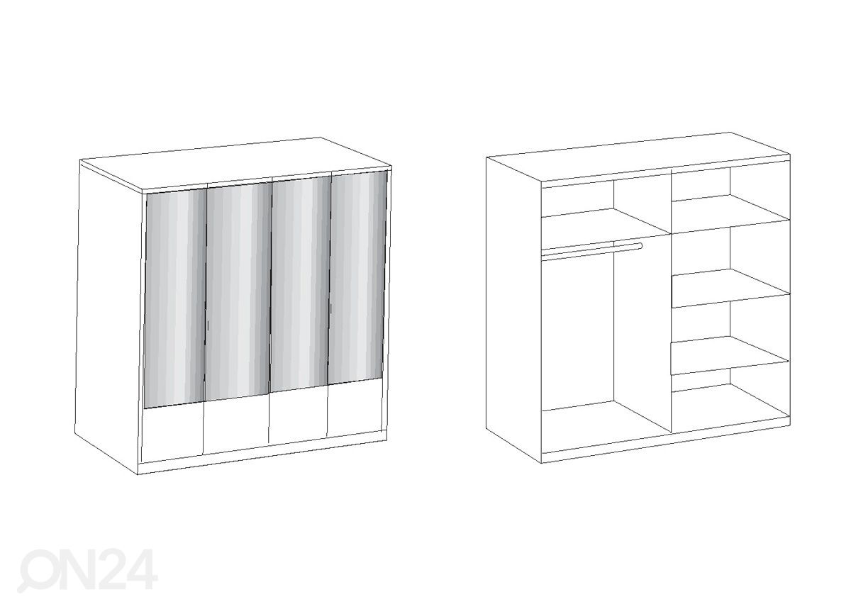 Riidekapp Imago 180 cm suurendatud