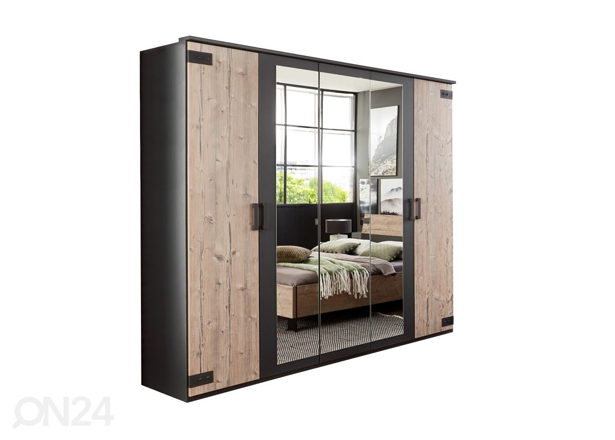 Riidekapp Malmö 225 cm suurendatud