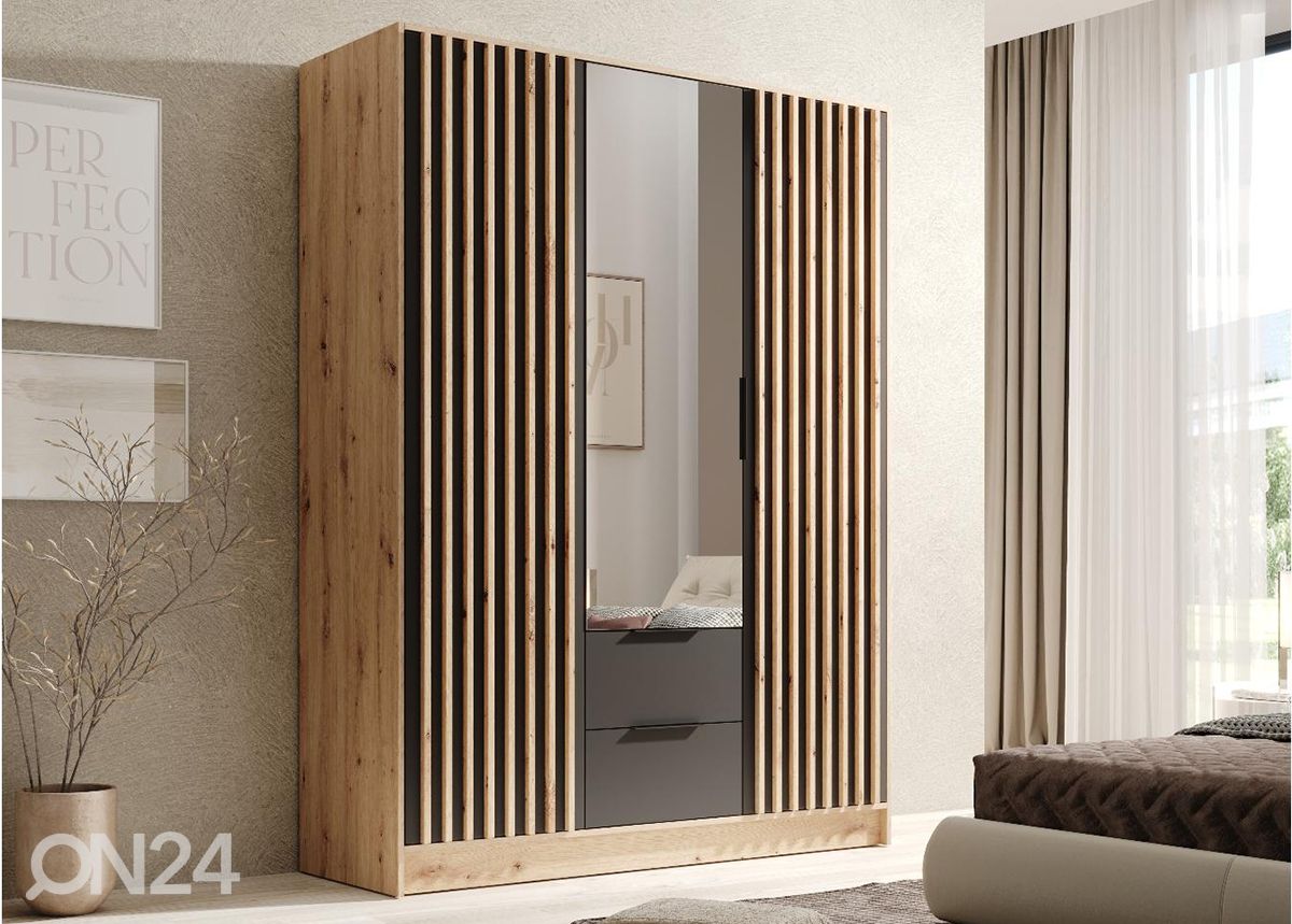 Riidekapp Moselle 150 cm suurendatud