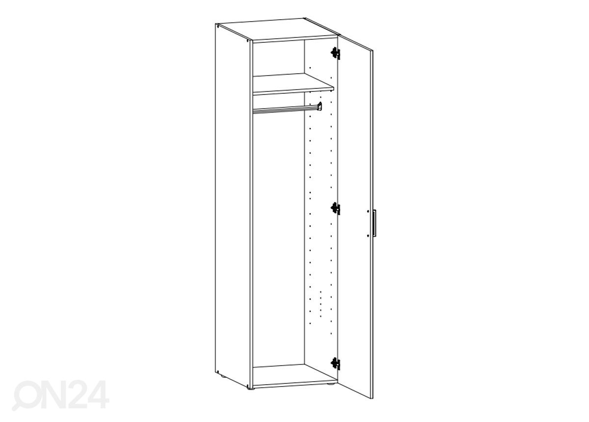 Riidekapp MRK 648 50 cm suurendatud