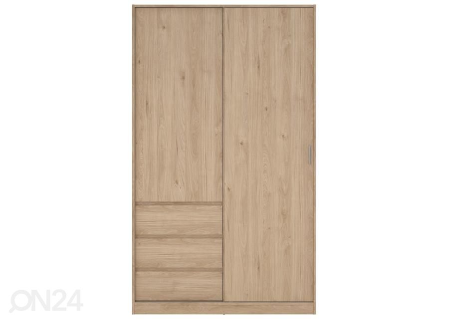 Riidekapp Naia 118 cm, hickory suurendatud