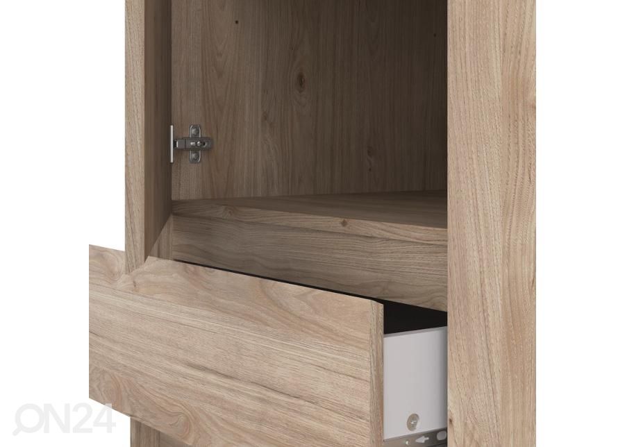 Riidekapp Naia 118 cm, hickory suurendatud