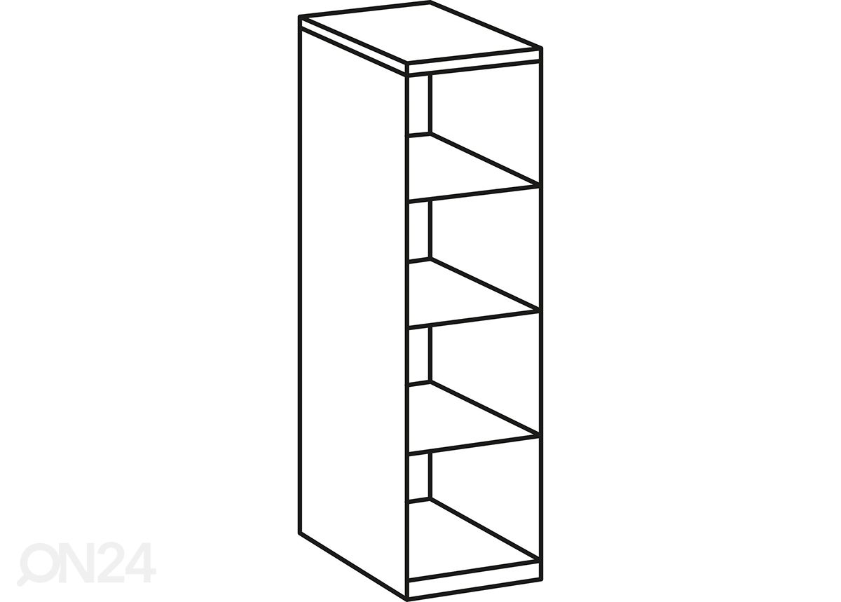 Riidekapp New York 45xh208 cm suurendatud