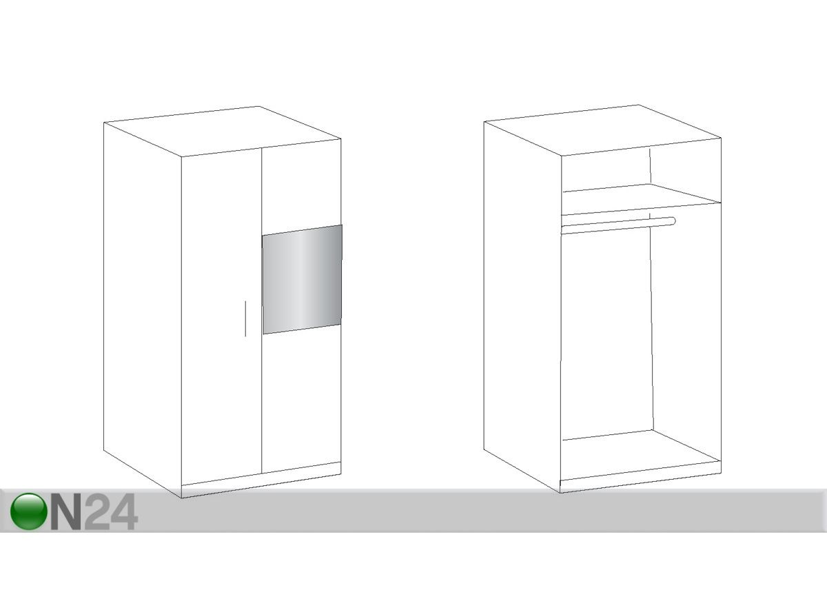 Riidekapp Nightlight suurendatud