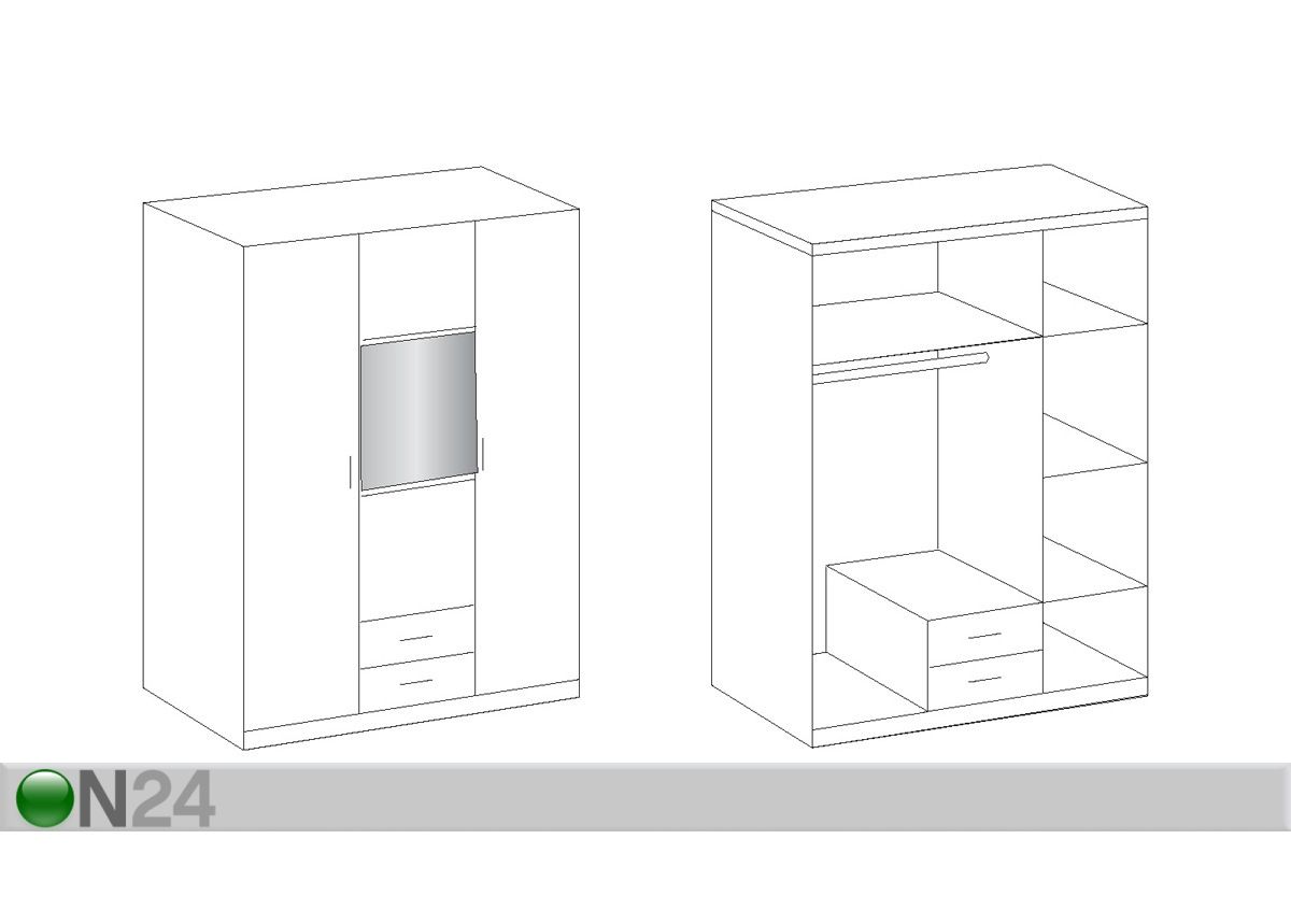 Riidekapp Nightlight suurendatud