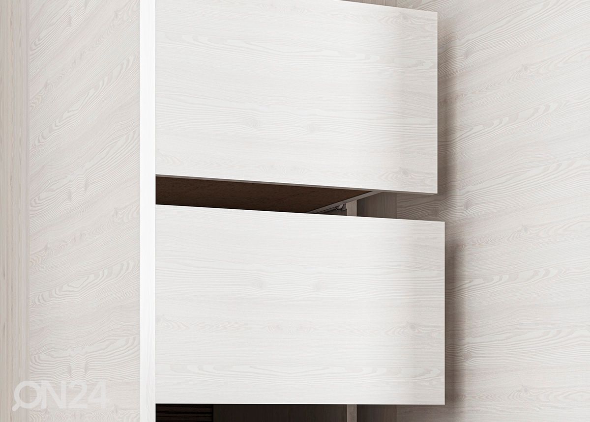 Riidekapp peegliga Bianca 163 cm suurendatud