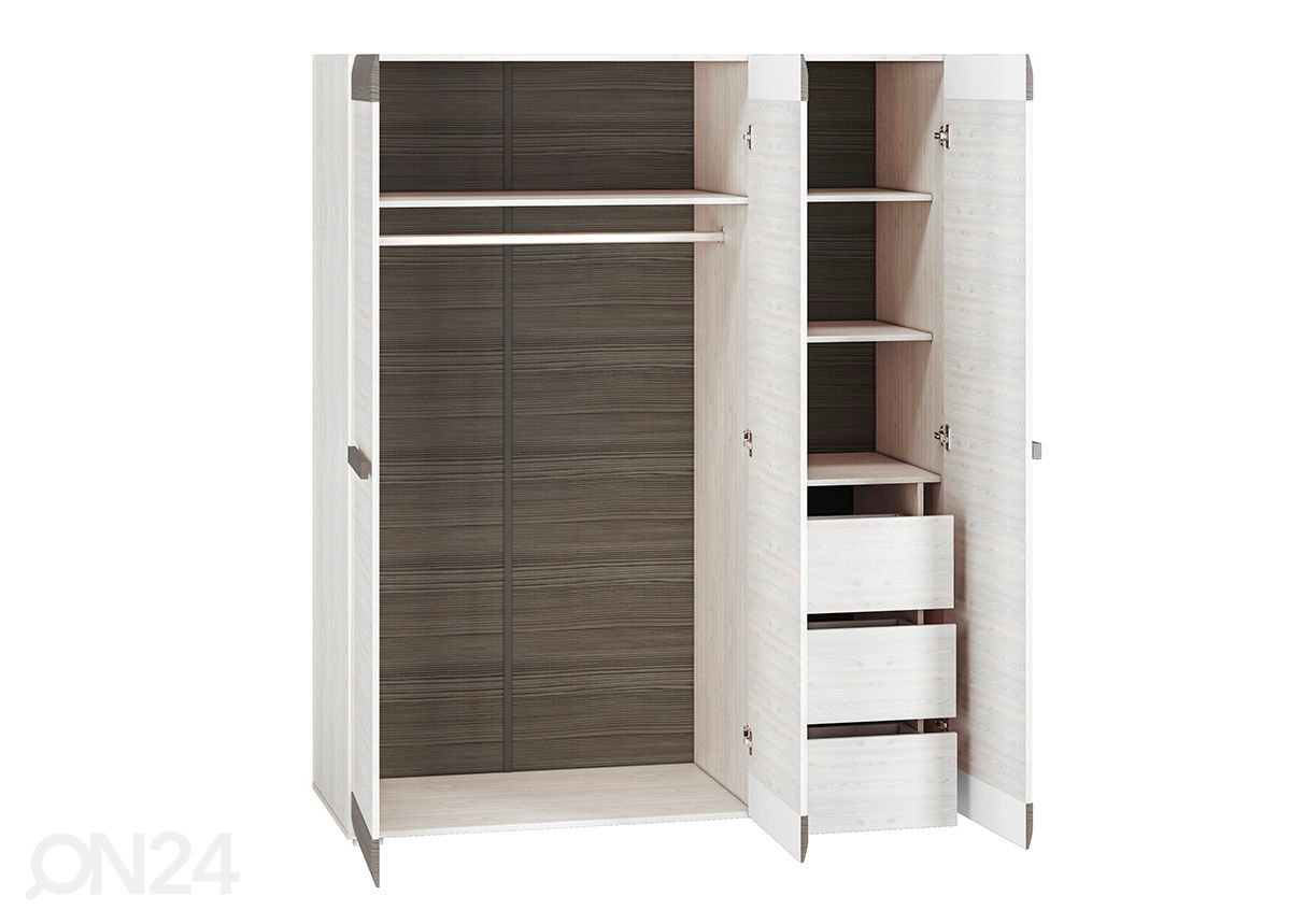 Riidekapp peegliga Bianca 163 cm suurendatud