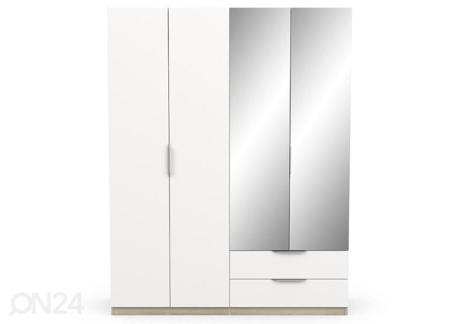 Riidekapp peegliga Ghost 157 cm suurendatud