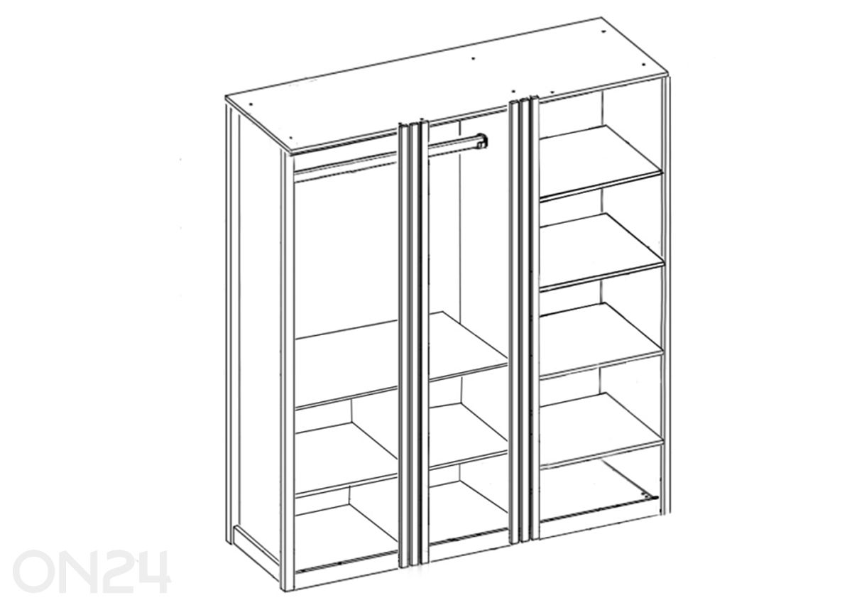 Riidekapp peegliga Helix suurendatud