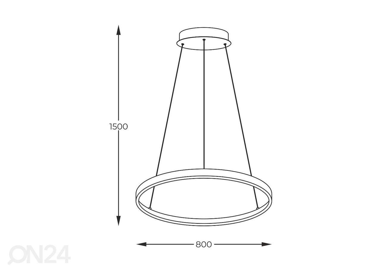 Rippvalgusti Breno Gold Ø 80 cm suurendatud