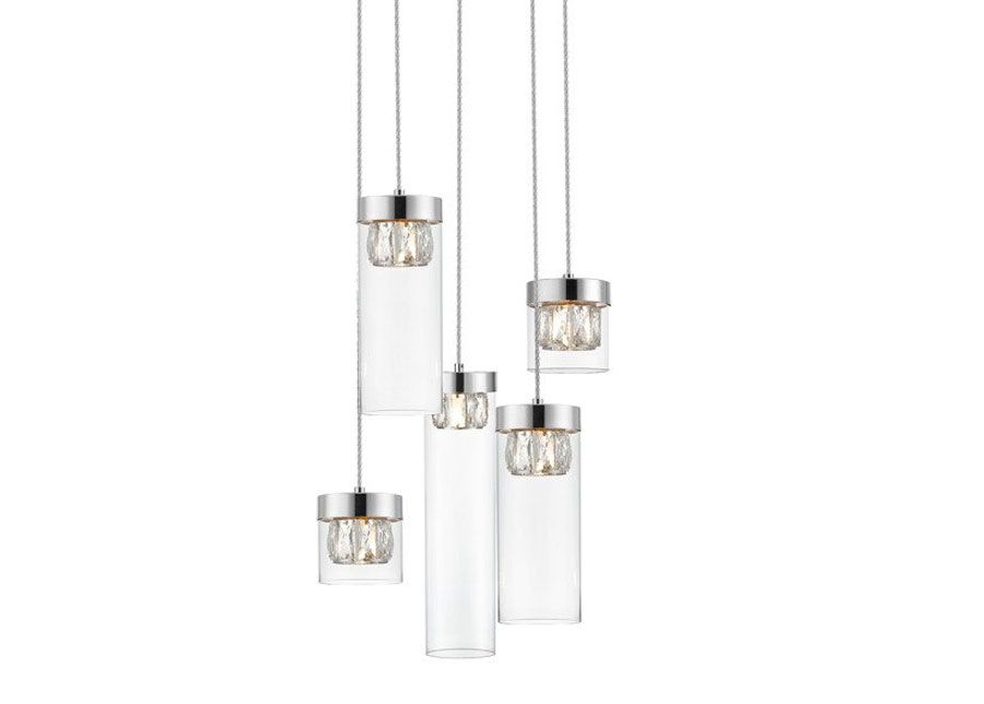 Rippvalgusti Gem Chrome Ø 43 cm suurendatud