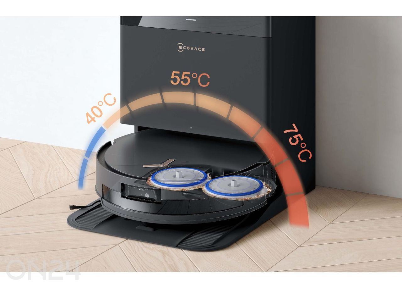 Robottolmuimeja Ecovacs Deebot T50 MAX PRO OMNI BLACK suurendatud