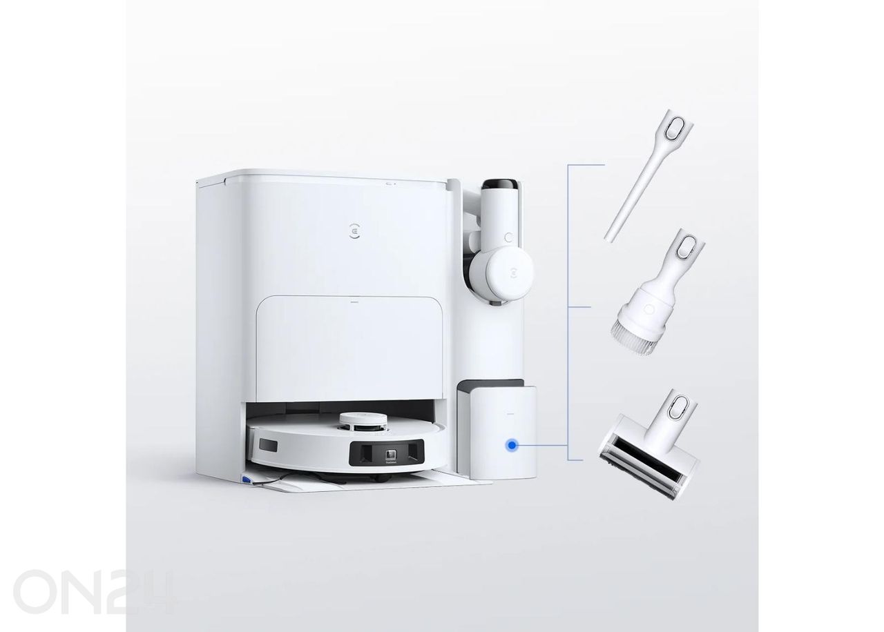 Robottolmuimeja + käsitolmuimeja Ecovacs Deebot T30S COMBO, märg- ja kuivpuhastus, valge suurendatud