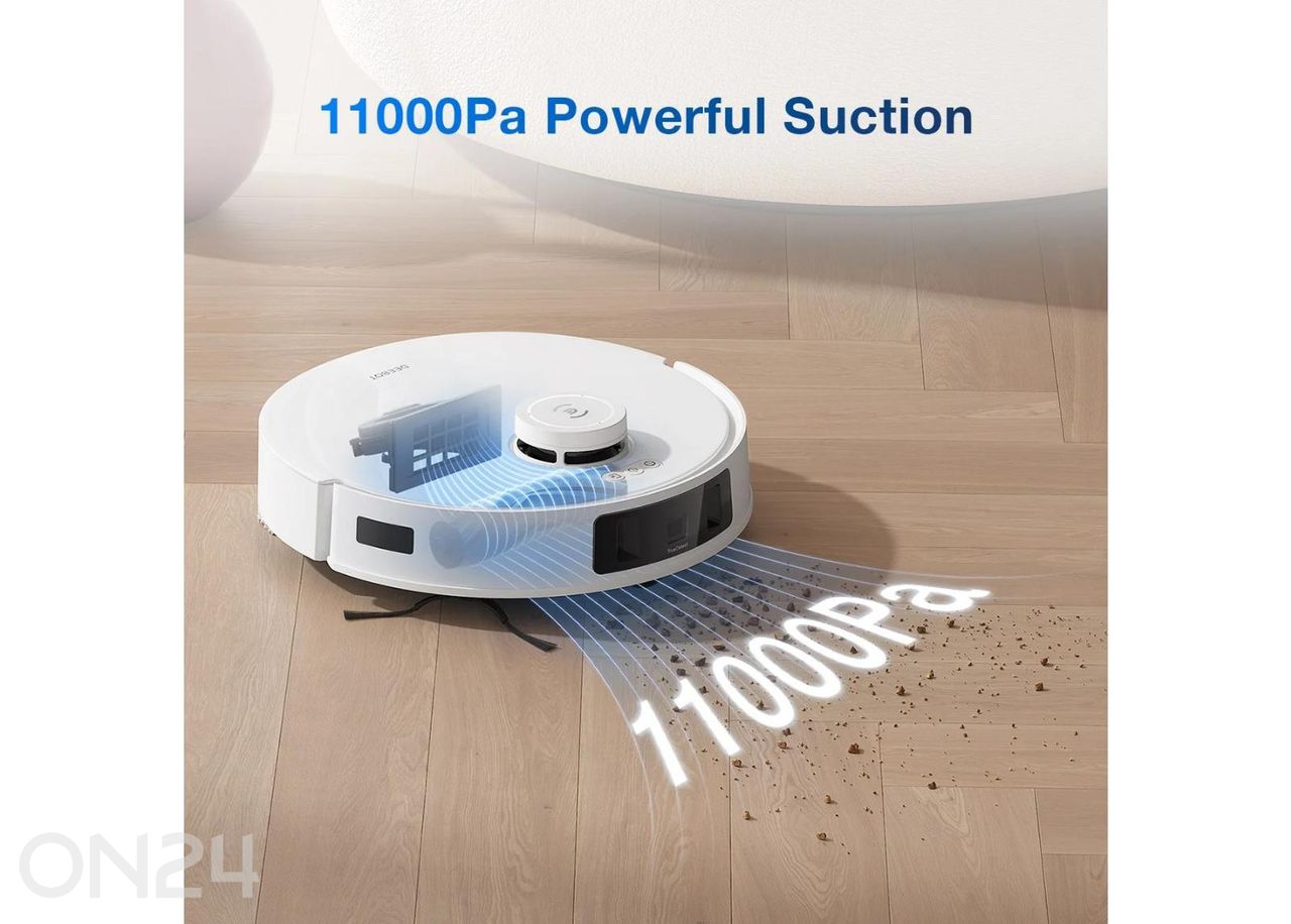 Robottolmuimeja + käsitolmuimeja Ecovacs Deebot T30S COMBO, märg- ja kuivpuhastus, valge suurendatud