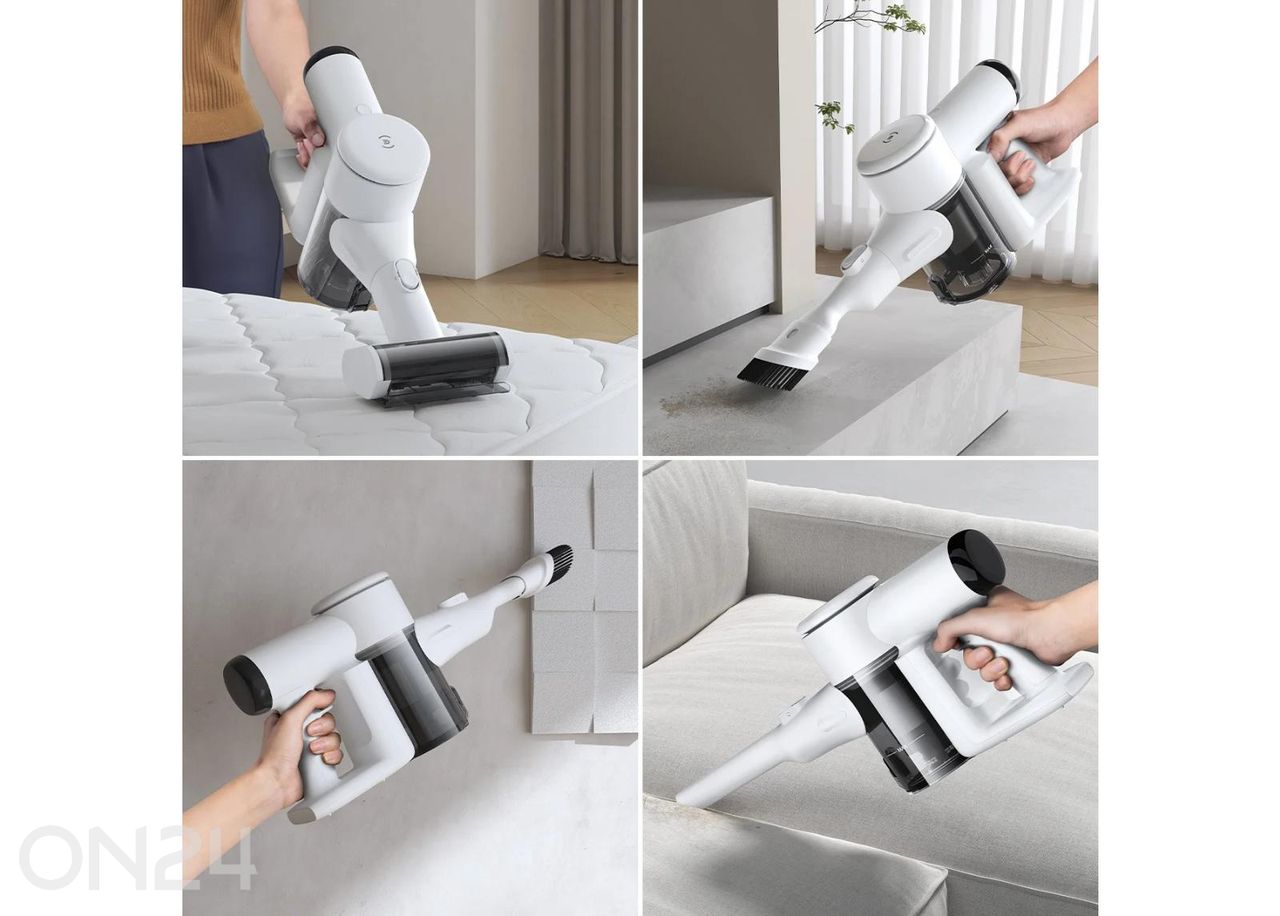 Robottolmuimeja + käsitolmuimeja Ecovacs Deebot T30S COMBO, märg- ja kuivpuhastus, valge suurendatud