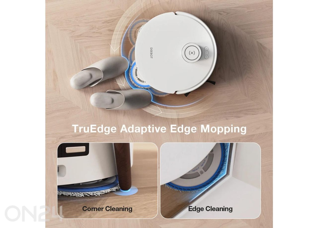Robottolmuimeja + käsitolmuimeja Ecovacs Deebot T30S COMBO, märg- ja kuivpuhastus, valge suurendatud