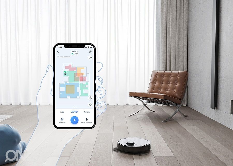 Robottolmuimeja mopiga ECOVACS DEEBOT OZMO T9 AIVI suurendatud