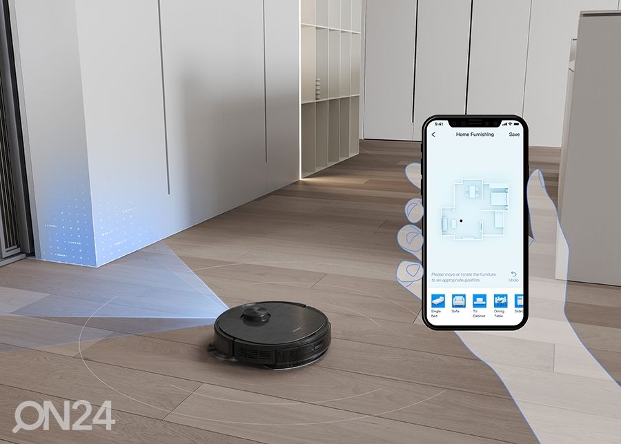 Robottolmuimeja mopiga ECOVACS DEEBOT OZMO T9 AIVI suurendatud