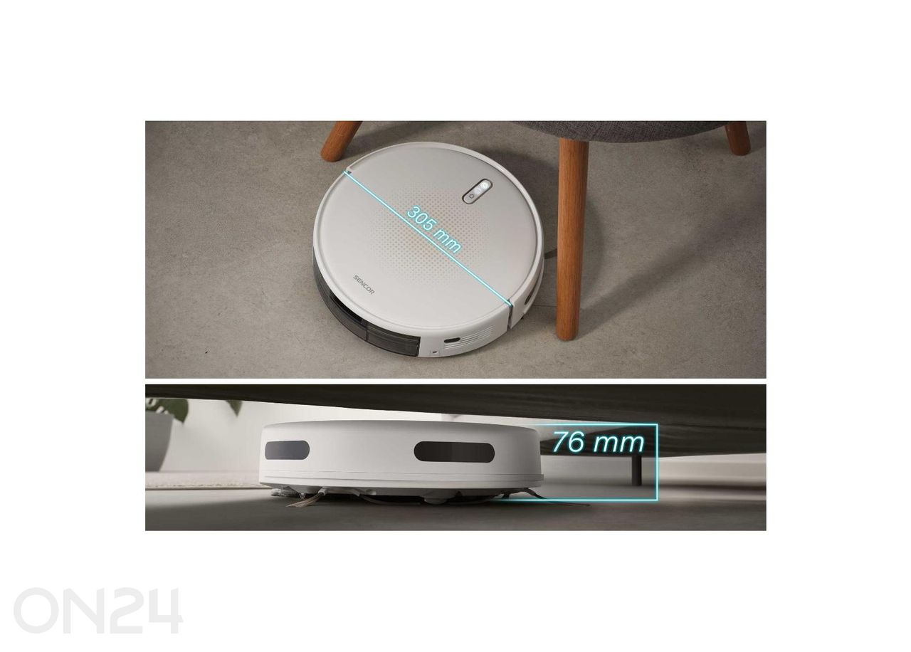 Robottolmuimeja Sencor SRV4150WH suurendatud