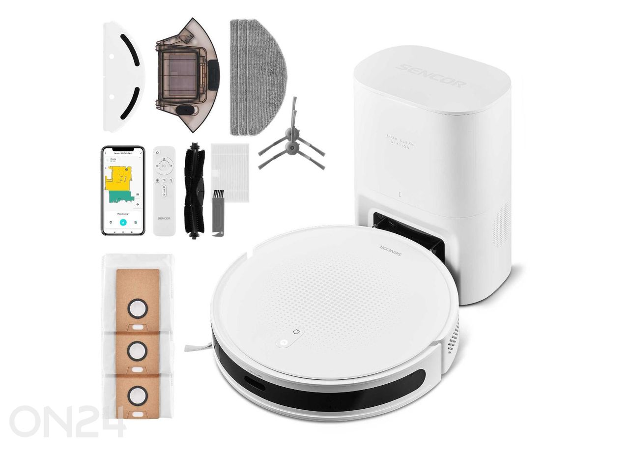 Robottolmuimeja tühjendusjaamaga Sencor SRV7485WH suurendatud