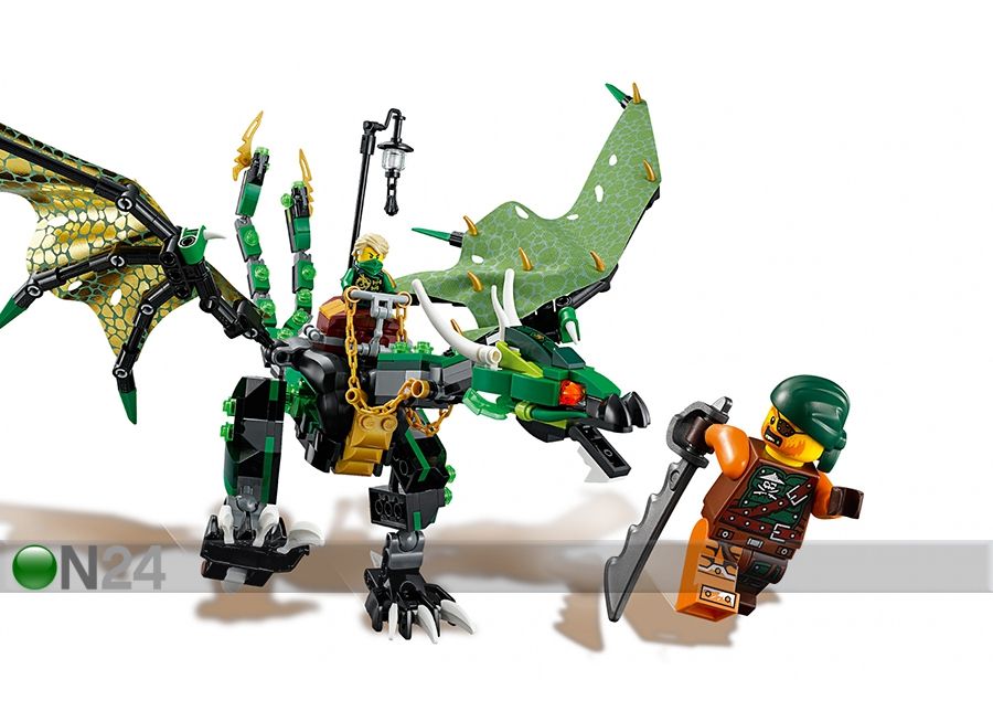 Roheline NRG draakon Lego Ninjago suurendatud