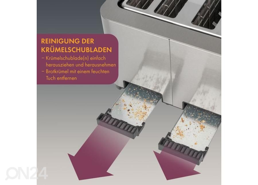 Röster 4 viilule ProfiCook suurendatud