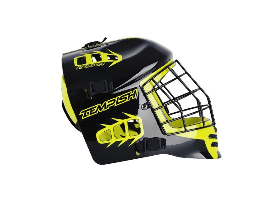 Saalihoki mask Hector Color Tempish värvus punane suurendatud