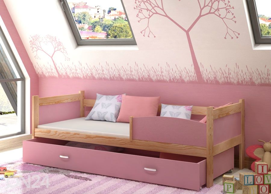 Sahtliga lastevoodi 80x184 cm suurendatud