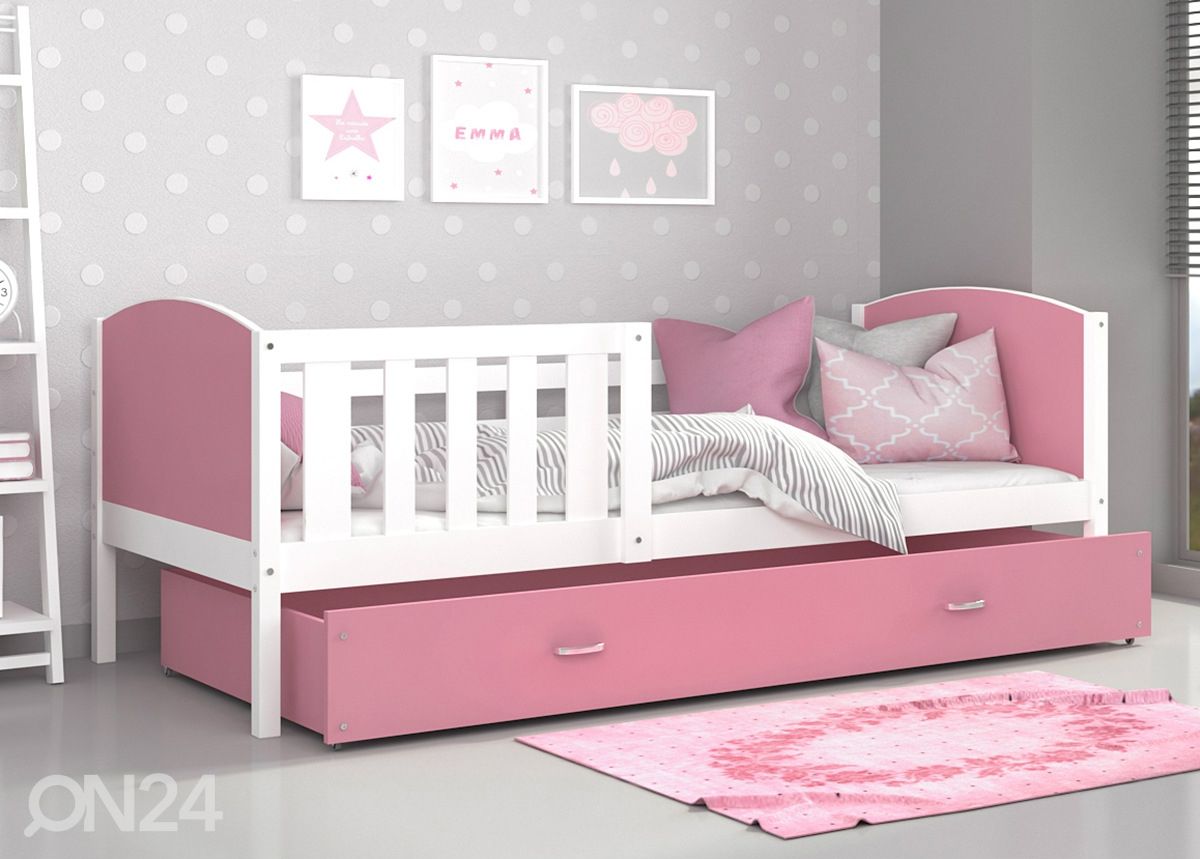 Sahtliga lastevoodi + madrats 80x160 cm suurendatud