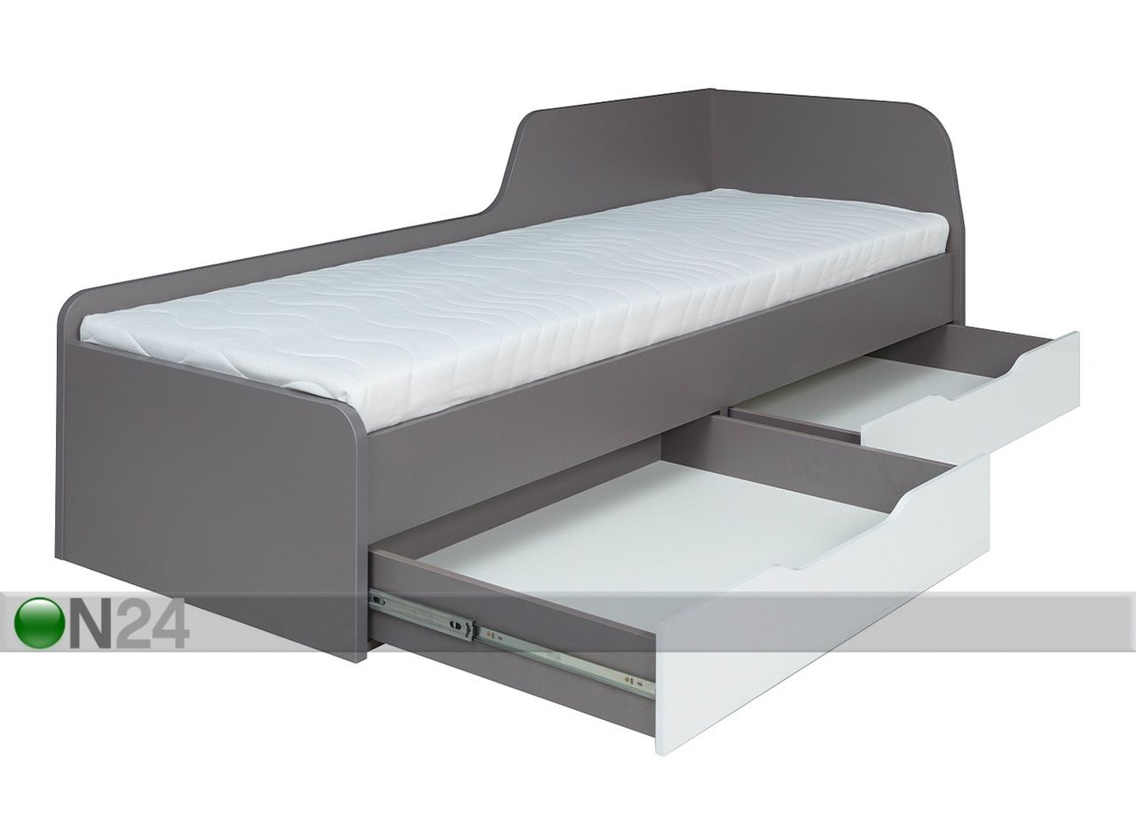 Sahtlitega voodi 80x200 cm suurendatud