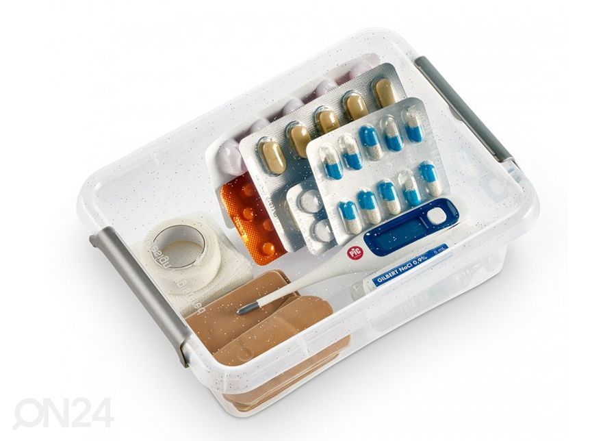 Säilituskarp Antibacterial 1,15 L, 2 tk, 15x15xh10,5 cm suurendatud