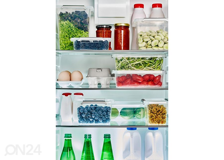 Säilituskarp Antibacterial 1,15 L, 2 tk, 15x15xh10,5 cm suurendatud