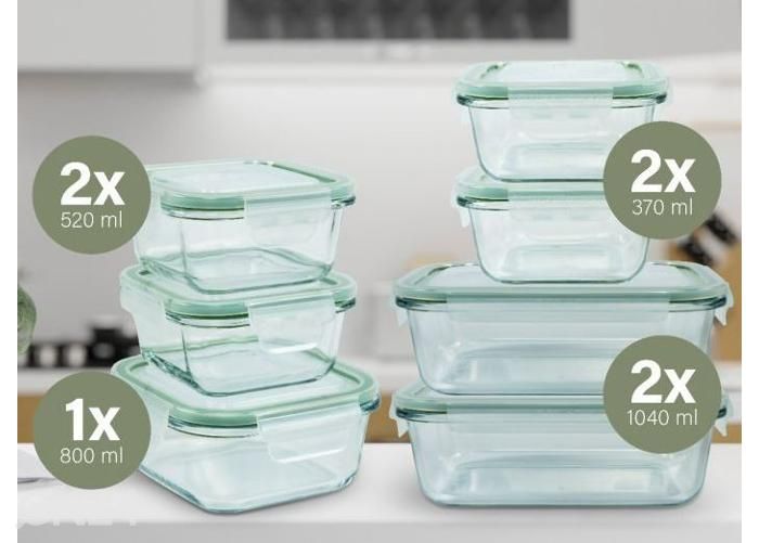 Säilituskarpide komplekt klaasist 7 tk Classbach CFHD4010G7 suurendatud