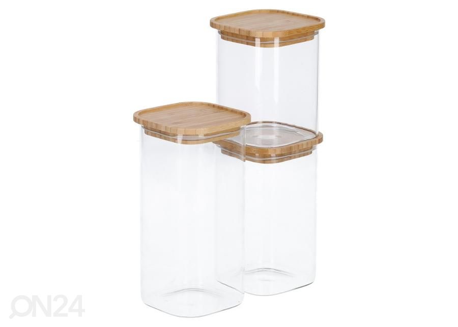 Säilituspurk bambus kaanega, 1300 ml suurendatud