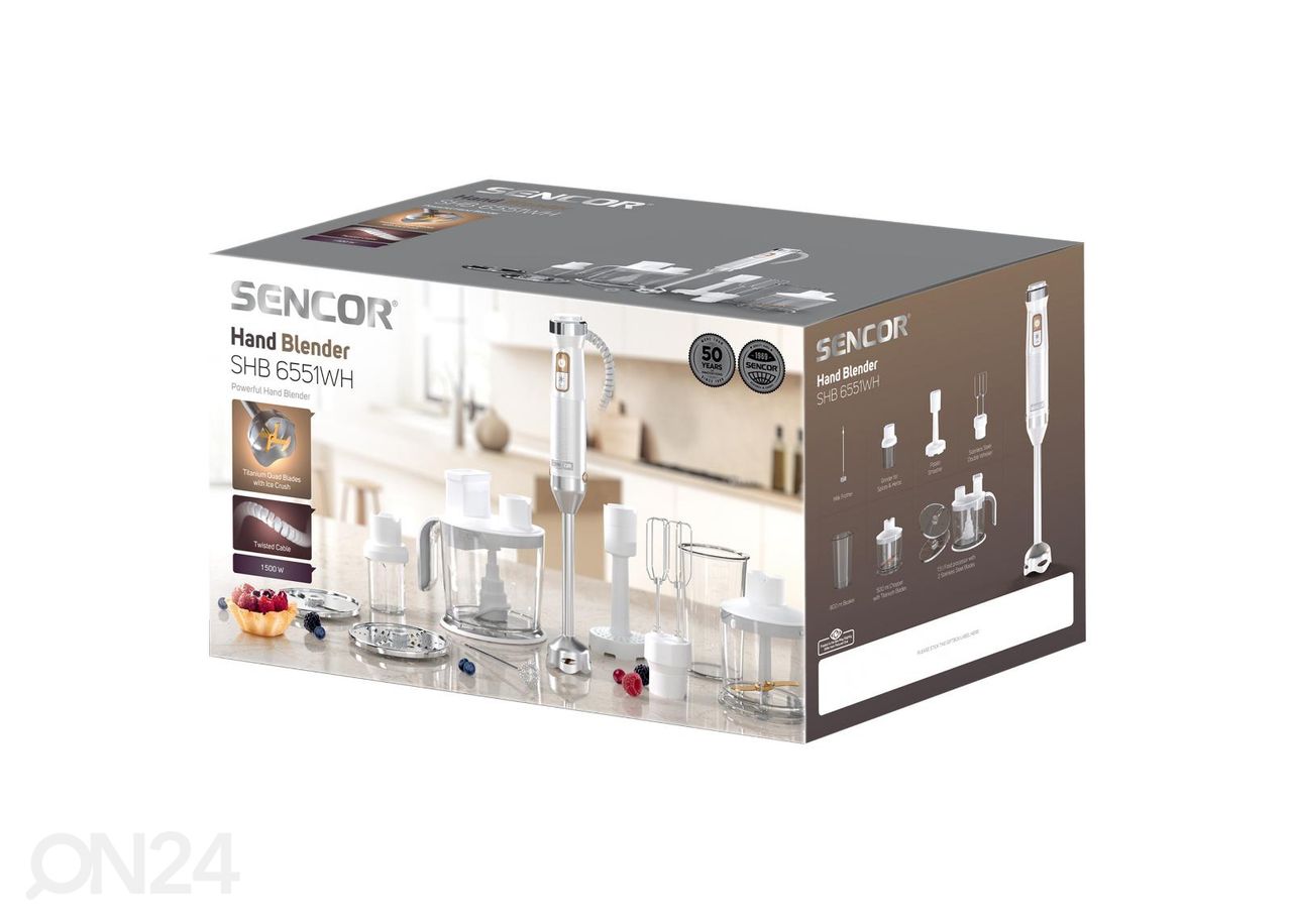 Saumikser tarvikutega Sencor SHB6551WH, valge suurendatud