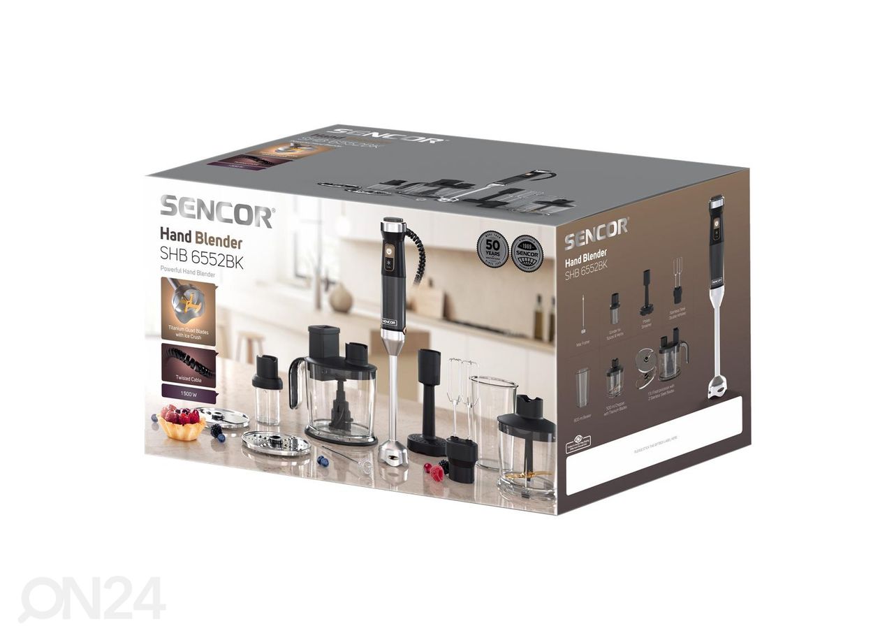 Saumikser tarvikutega Sencor SHB6552BK, must suurendatud