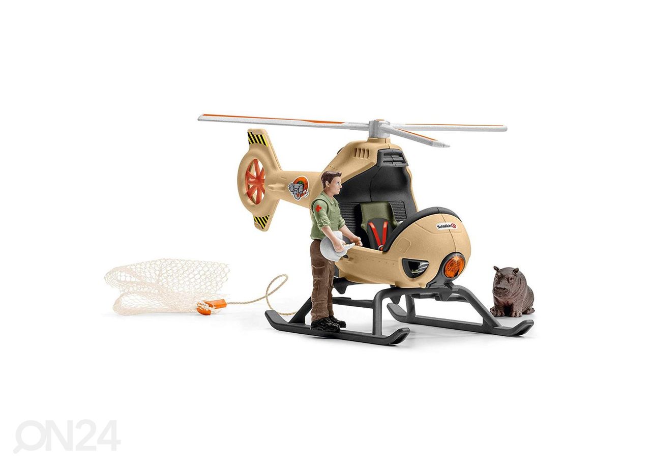 Schleich Wild Life Helikopteriga Loomade Päästmine suurendatud